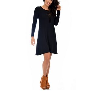 Lyss Loo Black Shift & Shout Tunic Dress Women's Size XL